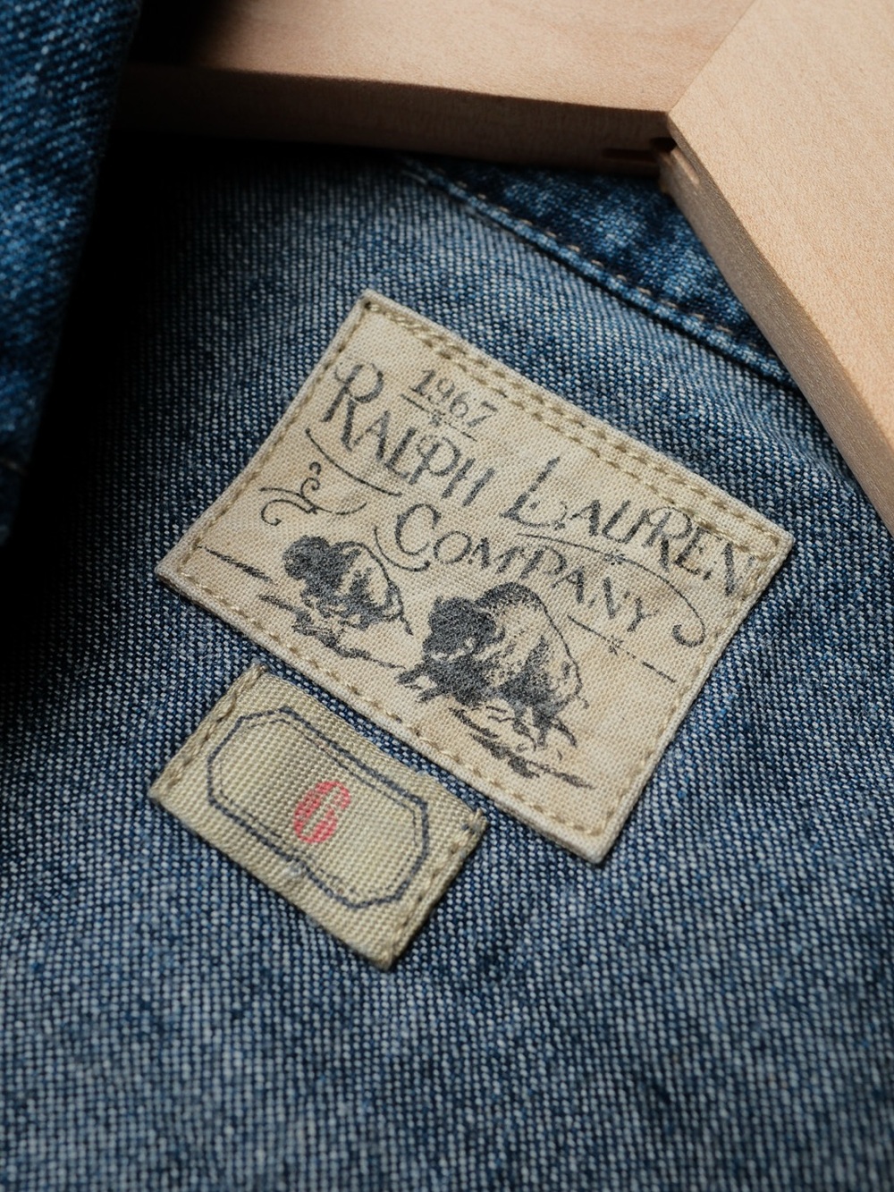 Final! Ralph Lauren RRL Style Western Denim Snap Shirt Mother of Pearl NWOT - Picture 12 of 13